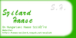 szilard haase business card